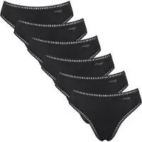 Sloggi Slip "Slip GO Crush High leg C6P 6er Pack", Damen, Gr. XS, schwarz, Obermaterial: 95% Baumwolle CO. 5% Elasthan EL., Unterhosen Slip