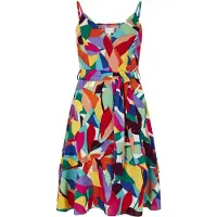 Apricot Maxikleid "Buntes Spaghettikleid" mit Bindeband, 2 tlg. in Wickeloptik