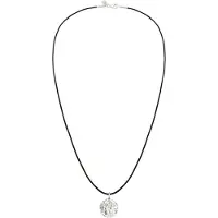 KUZZOI Silberkette "Halskette Nylon Anhänger Plättchen 925 Sterling Silber" Gr. 50, silber, Halsketten, Herren, Silber 925 (Sterlingsilber), Silberkette