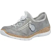 Rieker Damenschuhe Halbschuhe Bequem Slipper Grau Freizeit