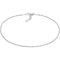 Elli Fußschmuck Kordelkette Gedreht Basic Zeitlos 925 Silber Elli Silber