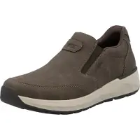 Rieker Slipper , Herren, Gr. 42, Textil, braun, Lederimitat, unifarben, Schuhe Slipper, Schlupfschuh, Halbschuh, Slip-on Sneaker mit Ziernähte