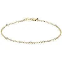 Elli Armkette "Armband Eleganz Basic 925 Silber, mit Kristallen von Swarovski" Gr. 200, gold, Armbänder, Damen, 200, Silber 925 (Sterlingsilber), Armkette