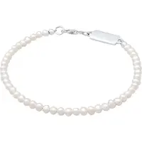 KUZZOI Armband Süßwasserperlen Klassisch Schlicht 925 Silber Kuzzoi Silber