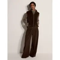 Apricot Strickjacke "Fleeceweste", Damen, Gr. S (36), braun, gewebt, Obermaterial: 100% Polyester PES., uni, Strickjacken Strickjacke, mit durchgehendem Reißverschluss