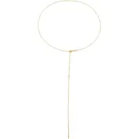 Elli Y-Kette "Halskette Y-Kette Gedrehte Kettenglieder 925 Sterling Silber" Gr. 40, gold, Halsketten, Damen, ohne Stein, Silber 925 (Sterlingsilber), Y-Kette