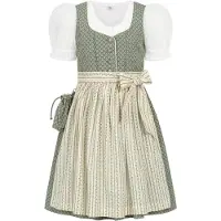 Nübler Dirndl NÜBLER "Kinderdirndl Fredericke", Mädchen, Gr. 116, EURO, grün, Obermaterial: 100% Baumwolle CO., Kleider Dirndl