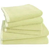 Dyckhoff Handtuch Set "Pure Natural Uni", grün, 6, Frottier, Frottier, Obermaterial: 100% Baumwolle, Handtuch-Sets, Handtuch Set, BIO Baumwolle, GOTS
