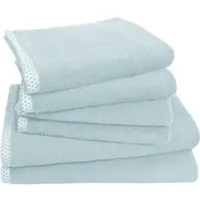 Dyckhoff Handtuch Set "Pure Natural Uni", blau, 6, Frottier, Frottier, Obermaterial: 100% Baumwolle, Handtuch-Sets, Handtuch Set, BIO Baumwolle, GOTS