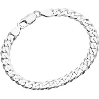 Smart Jewel Panzerarmband "Armband Panzerkette diamantiert, massiv, Silber 925" Gr. 21, silber, Armbänder, Herren, 21, Silber 925 (Sterlingsilber), Panzerarmband
