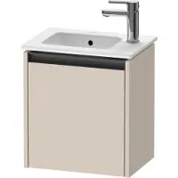 Duravit Ketho.2 Waschtischunterbau wandhängend, 1 Tür, Anschlag links, 410x440x292mm, K25060L83830000, Farbe: Taupe Supermatt Dekor