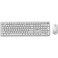 Gembird KBS-WPS-01-W-CYRL, Volle Größe (100%), Kabellos, RF Wireless, QWERTY, Weiß, Maus enthalten