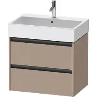Duravit Ketho.2 Waschtischunterbau wandhängend, 2 Schubkästen, 684x440x460mm, für Vero Air 235070, K25276075750000, Farbe: Leinen Matt Dekor