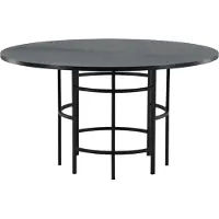 Furnlux Classic FURNLUX Dining Table Copenhagen Black 140cm / Hauptfarbe: Schwarz / Abmessungen: 140 x 140 x 74 cm