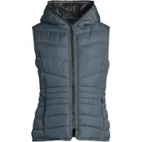 New View Steppweste "Weste", Damen, Gr. XXL, blau (petrol), Obermaterial: 100% Polyester PES. Futter: 100% Polyester PES. 100% Polyester PES., uni, regular fit, Westen Steppweste, mit Kapuze