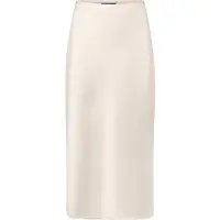 Betty Barclay Maxirock "Maxirock unifarben", Damen, Gr. 42, grau (grau beige), Einsatz: 100% Polyester PES., Röcke Maxirock