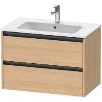 Duravit Ketho.2 Waschtischunterbau wandhängend, 2 Schubkästen, 810x550x480mm, für ME by Starck 233683, K25263030300000, Farbe: Eiche Natur Dekor