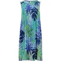 Betty Barclay Plisseekleid "Plisseekleid ohne Arm", Damen, Gr. 42, EURO, bunt (blau, grün), Obermaterial: 100% Polyester PES., Kleider Plisseekleid
