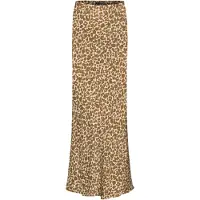 Betty Barclay Satinrock mit Leoprint in Beige/Khaki | Gr.: 46