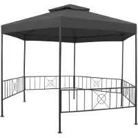Syfax Gartenpavillon 323x275x265 cm Anthrazit
