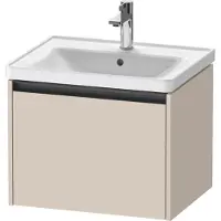 Duravit Ketho.2 Waschtischunterbau wandhängend, 1 Auszug, 584x440x455mm, für D-Neo 236760, K25081083830000, Farbe: Taupe Supermatt Dekor