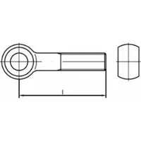 Rob Snel Augenschraube DIN 444 Form B BM 20 x 130 Messing