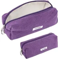 OEM Corduroy Etui gelb für Mädchen, Schule, Büro, Stiftehalter, 10er