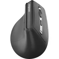 Rapoo EV310M, rechts, Vertikale Ausführung, Optisch, RF Wireless + Bluetooth, 2400 DPI, Schwarz