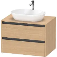 Duravit Ketho.2 Konsolenwaschtischunterbau wandhängend, 800x568x550mm, 2 Schubkästen, K24895030300000