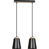 Emibig BOLERO - 2 Lichtleiste Pendelleuchte Schwarz, E27