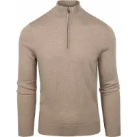 Suitable Merino Half Zip Pullover Beige