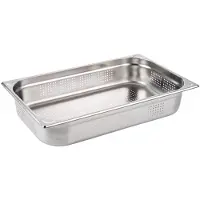 Aps GN 1/1 Behälter, perforiert, Gastronormbehälter für den professionellen Einsatz, Maße (B x L x H): 53 x 32,5 x 10 cm, 14 Liter