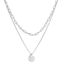 Elli Halskette Layer Plättchen Layer Figaro 2-Lagig 925 Silber Elli Premium Silber