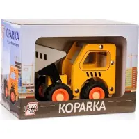 Daffi Holzauto mit Reifen Bagger D-137 41370