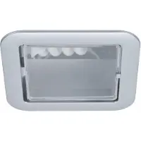 Paulmann Quality Einbauleuchten Set eckig Sparlampe 1x9W 230V E14 120mm Chrom matt/Polycarbonat