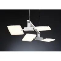 Paulmann Living Pendelleuchte Pad 4x5W LED Alu gebürstet/Chrom 230V