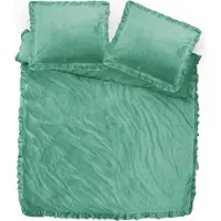 Dreamhouse Sleeptime Samt Ruffles Granite Green 240 x 220 cm