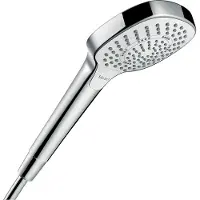 Hansgrohe Croma Select E, Handduschbrause mit Kopf, Chrom, Weiß, Wand