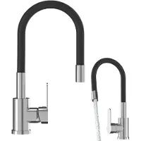 Granitan - Küchenarmatur - Wasserhahn Küche - Chrom - Flexibler Auslauf - GRADO