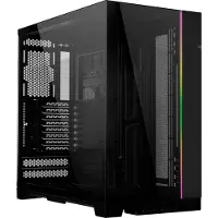 Lian Li O11 Dynamic EVO XL, Tower, PC, Schwarz, ATX, EATX, micro ATX, Mini-ITX, Aluminium, Stahl, Gehärtetes Glas, Blau, Grün, Rot
