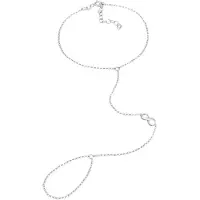 Elli Schmuckset "Armband Handchain Infinity 925 Silber" Gr. 16, silber, Schmuck_Sets, Damen, 16, Silber 925 (Sterlingsilber), Schmuckset