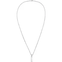 KUZZOI Kette mit Anhänger "Halskette Bar Plättchen Rechteck oxidiert 925 Silber" Gr. 60, silber, Halsketten, Herren, ohne Stein, Silber 925 (Sterlingsilber), Kette mit Anhänger