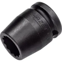 Hazet Schlag-, Maschinenschrauber-Steckschlüssel-Einsatz (Doppel-6kt.) 900SZ-16 Vierkant hohl 12,5 mm (1/2 Zoll) Außen-Doppel-Sechskant-Tractionsprofil 16