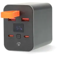 Nedis powerbank - 30000 mAh - 18 / 100 W - 1.5 / 2.0 / 3.0 / 5.0 A - Geräteausgangsanschluss: 2x USB-A / 2x USB-C - Geräteeingangsanschluss: 1x USB-C - Lithium-Polymer - Display