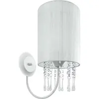 LAMPEX Kinkiet WENECJA, weiß, 1xE27, 60W, Kristall, Abmessungen: 30x18x18cm, IP20,