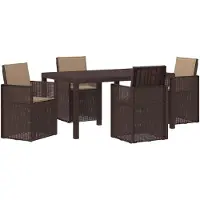 Syfax Garten Essgruppe 5 stk. Braun und Taupe PP