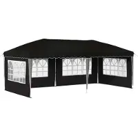 Syfax Pop-up Partyzelt 574 x 289 x 245 cm Schwarz