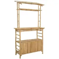 Syfax Outdoor Bartisch Natur 110 x 50 x 210 cm Bambus