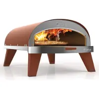 ZiiPa Pizzaofen Piana – Gasmodell – mit Thermometer – Terrakotta – für ø 30 cm Pizzen – Rotierender Pizzastein