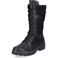 Remonte Damen Stiefel kuschelig warm mit Wolle D0B76, Größe:37 EU, Farbe:Schwarz
